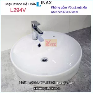 Lavabo Inax tròn đặt bàn L294V