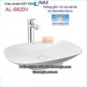 Chậu lavabo mỹ thuật đặt bàn Aqua ceramic Inax AL-S620V