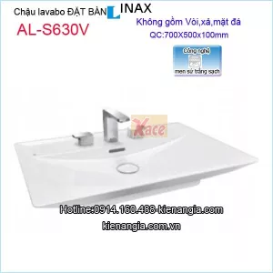Chậu lavabo mỹ thuật đặt bàn Aqua ceramic Inax AL-S630V