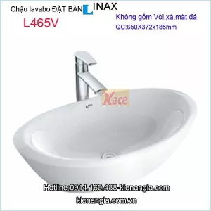 Lavabo oval Inax đặt bàn L465V
