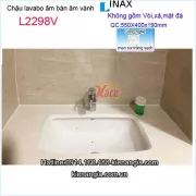 Chậu lavabo âm bàn âm vành  Inax aqua ceramic L2298V