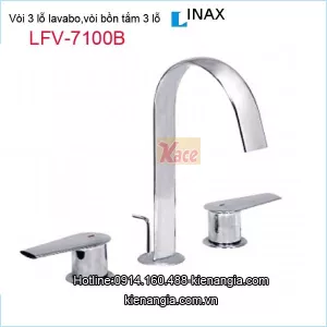 Vòi lavabo 3 lỗ Inax,vòi bồn tắm Inax LFV-7100B