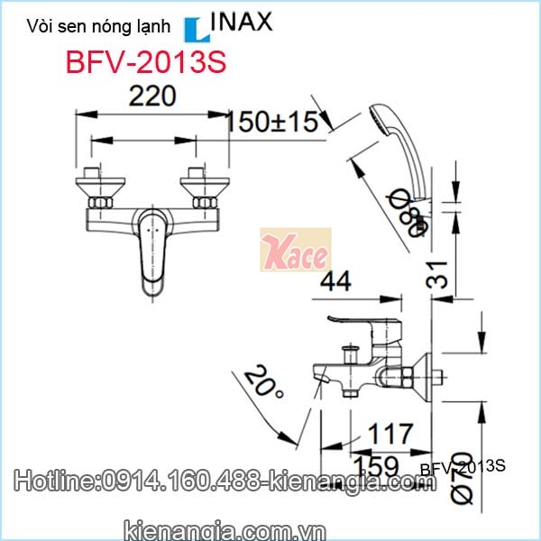 Voi-sen-nong-lanh-Inax-BFV-2013S-3