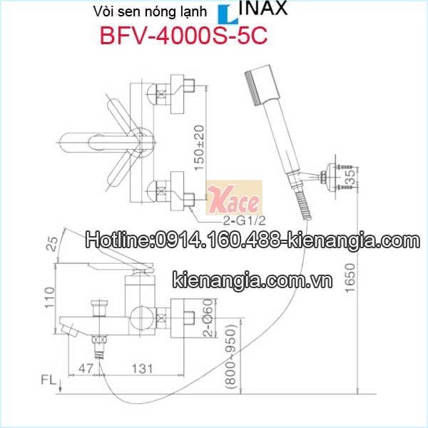 Voi-sen-nong-lanh-Inax-BFV-4000S-5C-3