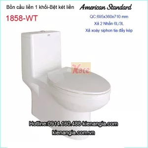 Bồn cầu 1 khối American Srandard 1858-WT