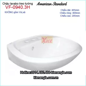 Chậu lavabo treo tường 3 lỗ American Standard VF-0940-3H