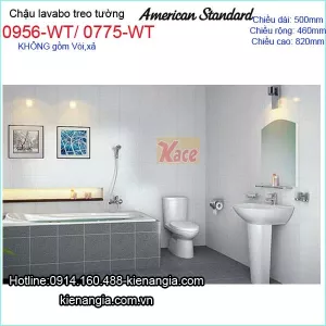 Lavabo và chân dài AMERICAN 0956-WT-0775-WT