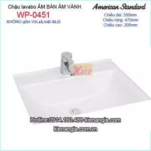 Chậu lavabo American Standard âm bàn vuông WP-0451