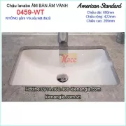 Lavabo âm bàn vuông AMERICAN 0459-WT