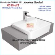 Lavabo bán âm bàn vuông American Acacia E-0519-WT