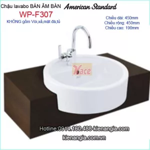 Chậu tròn bán âm bàn American Standard WP-F307