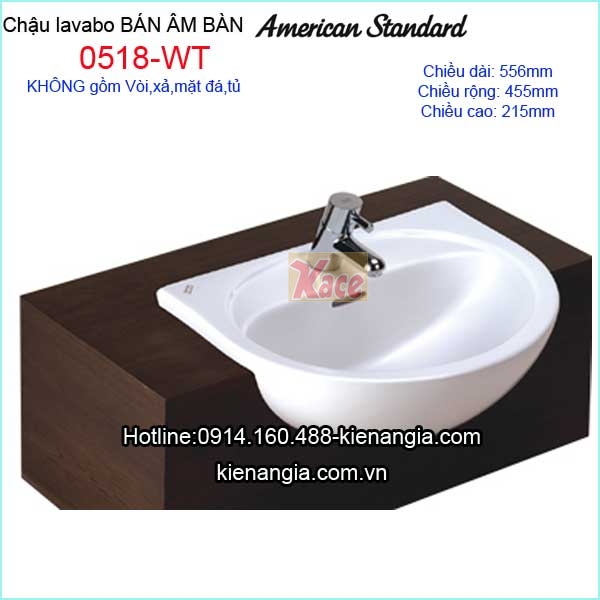 Chậu nửa American Standard 0518-WT