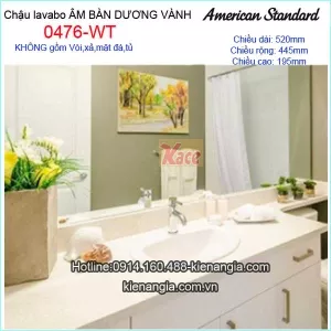 Lavabo âm bàn dương vành AMERICAN WF-0476