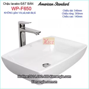 Chậu lavabo đặt bàn American Standard WP-F650