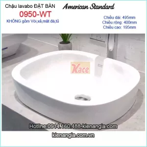 Chậu lavabo đặt bàn American Standard 0950-WT