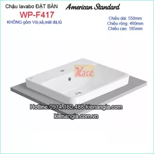 Chậu lavabo đặt bàn vuông American Standard WP-F417