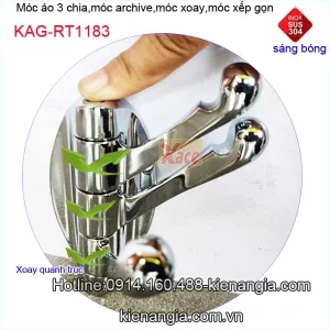 Móc áo 3 chia, móc 3 chia bằng inox KAG-RT1183