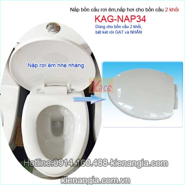 Bệ ngồi rơi êm bồn cầu KAG-NAP34