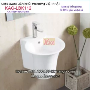 Chậu mỹ thuật liền khối treo tường Việt Nhật KAG-LBK112
