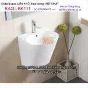 Chậu mỹ thuật liền khối treo tường Việt Nhật KAG-LBK111