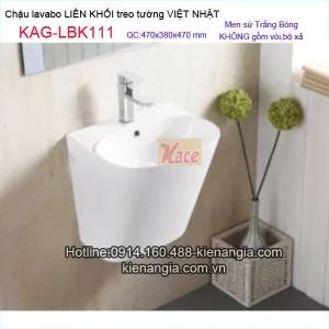 Chậu mỹ thuật liền khối treo tường Việt Nhật KAG-LBK111
