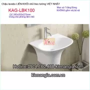 Chậu lavabo liền khối nhỏ treo tường VIỆT NHẬT KAG-LBK100