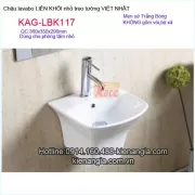 Chậu lavabo liền khối nhỏ treo tường VIỆT NHẬT KAG-LBK117