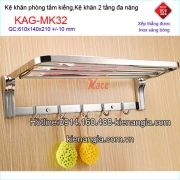 Máng khăn tầng cao cấp inox 304 KAG-MK32