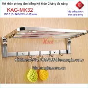 Máng khăn tầng cao cấp inox 304 KAG-MK32