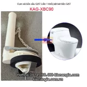 Xả gạt bồn cầu liền 1 khối,bệt két liền KAG-XBC90