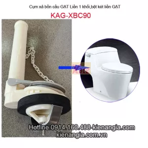 Xả gạt bồn cầu liền 1 khối,bệt két liền KAG-XBC90