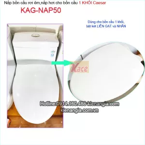 Nắp bồn cầu 1 khối rơi êm cho cầu Caesar KAG-NAP50
