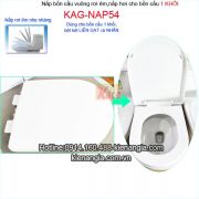 Bệ ngồi bồn cầu một khối  vuông Caesar KAG-NAP54