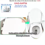 Bệ ngồi bồn cầu một khối  vuông Caesar KAG-NAP54