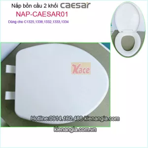 Nắp bồn cầu 2 khối Caesar chính hãng NAP-CAESAR01