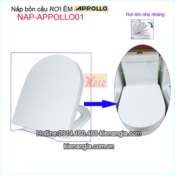 Nắp bệ ngồi bồn cầu rơi êm APPOLLO NAP-APPOLLO01