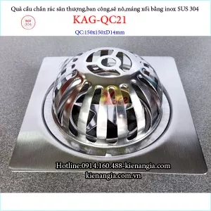 Cầu chặn rác đế vuông 150x150XD114-KAG-QC21
