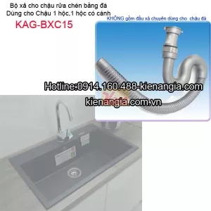 Bộ xả chậu rửa bằng đá 1 hộc KAG-BXC15