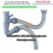 Bộ xả chậu rửa chén  2 hộc KAG-BXC20