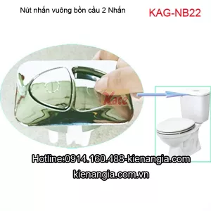 Nút nhấn vuông bồn cầu 2 chế độ KAG-NB22 Cầu C108 Inax