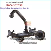Vòi chậu âm tường đen cổ điển KAG-DCT05B