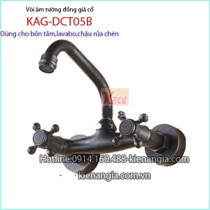 Vòi chậu âm tường đen cổ điển KAG-DCT05B