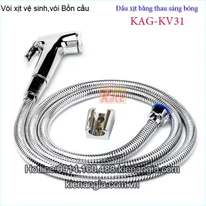 Vòi xịt vệ sinh bằng đồng thau sáng bóng KAG-KV31
