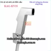 Vòi xịt vệ sinh vuông mạ chrome sáng bóng KAG-KV35