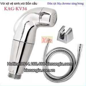 Vòi xịt vệ sinh mạ chrome sáng bóng KAG-KV34