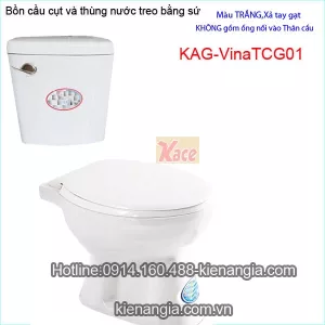 Bồn cầu cụt thùng nước treo tay gạt KAG-VinaTCG01