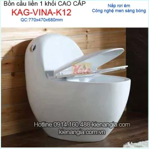 Bồn cầu quả trứng 1 khối KAG-VINA-K12