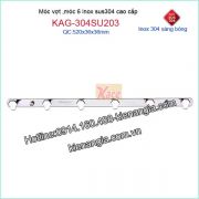 Móc 6 inox sus304,móc vợt Tovashu KAG-304SU203