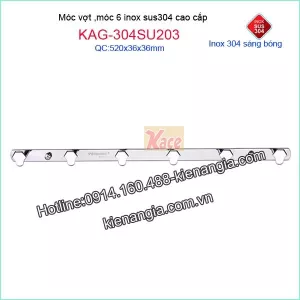 Móc 6 inox sus304,móc vợt Tovashu KAG-304SU203