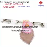 Móc áo giọt nước ,móc 6 bằng  inox sus304 bóng KAG-MA80